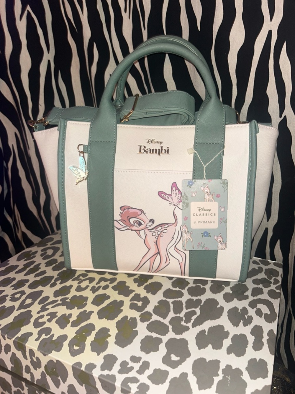 Disney’s Bambi  & friends Faux Leather Tote Bag with crossbody strap